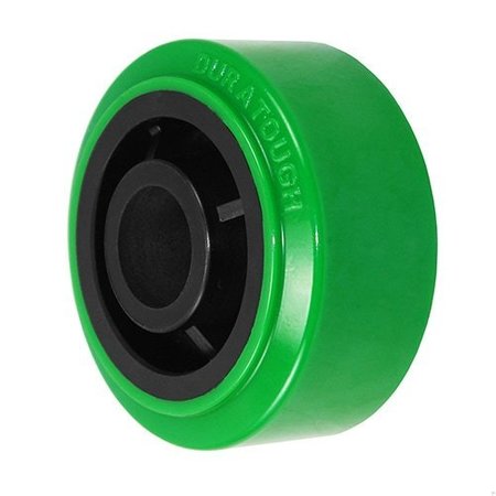 DURASTAR Wheel; 4X2 Polyurethane|Glass-Filled Nylon (Green|Black); 1-3/16" Plai 420MU84G